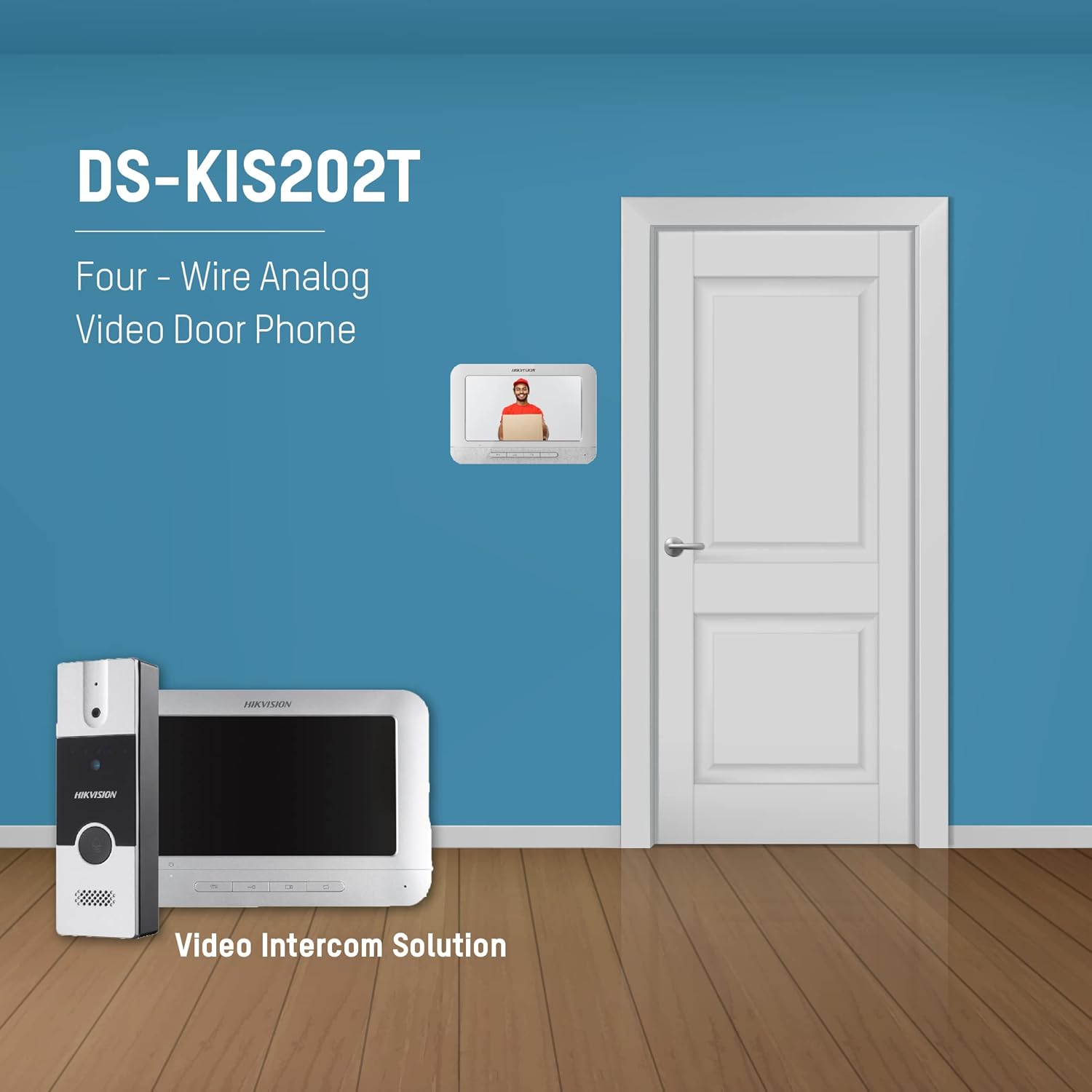 HIKVISION 7" Wired Video Intercom System | 1080P Analog Video Door Phone with LCD Screen, Mic & Speaker (DS-KIS202T) - Image 3